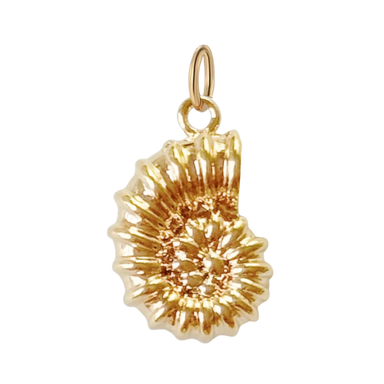 Gold Spiral Shell Charm