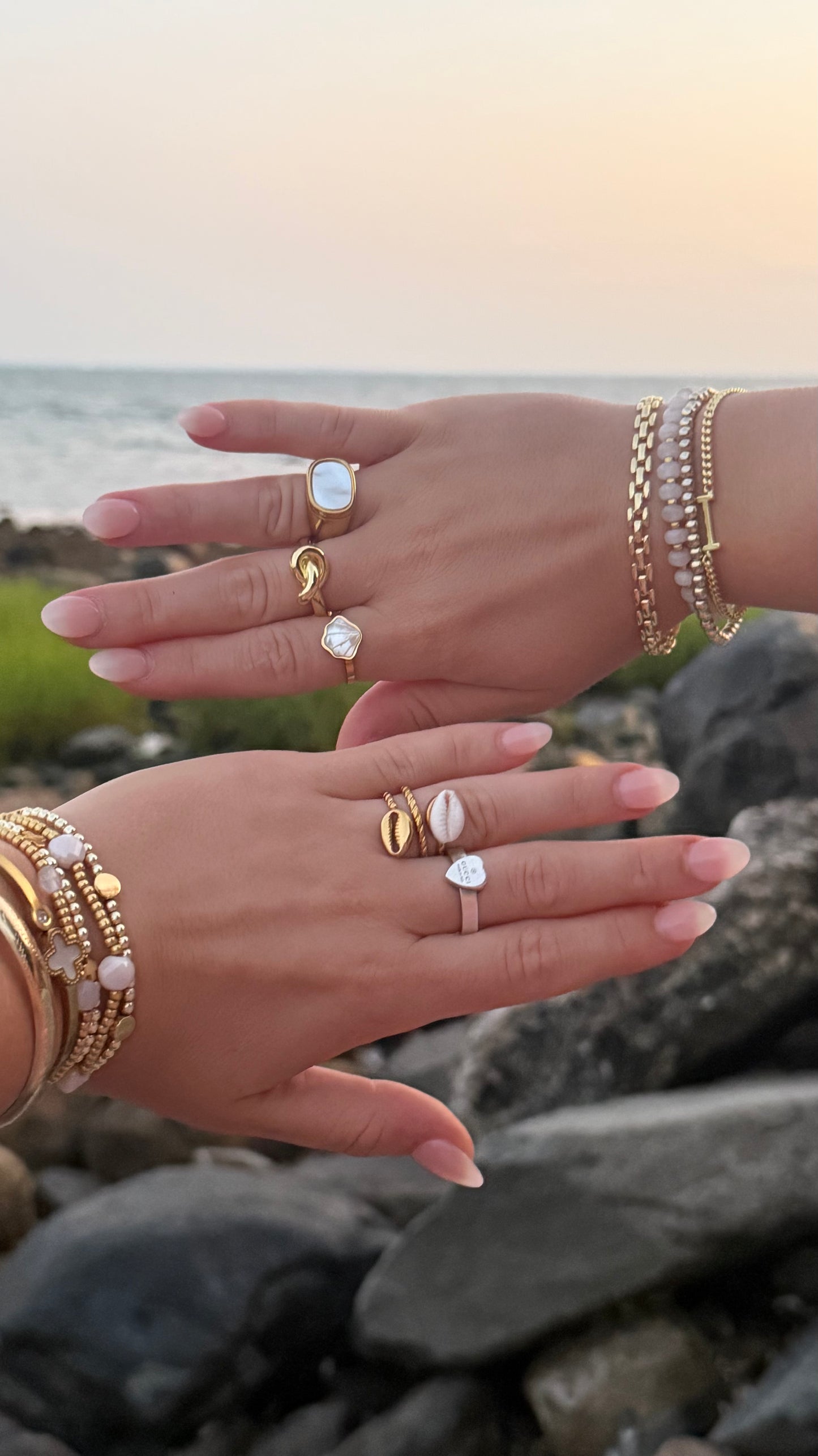 Capri Enamel Shell Ring