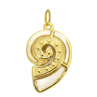Large Mother of Pearl Seashell Pendant