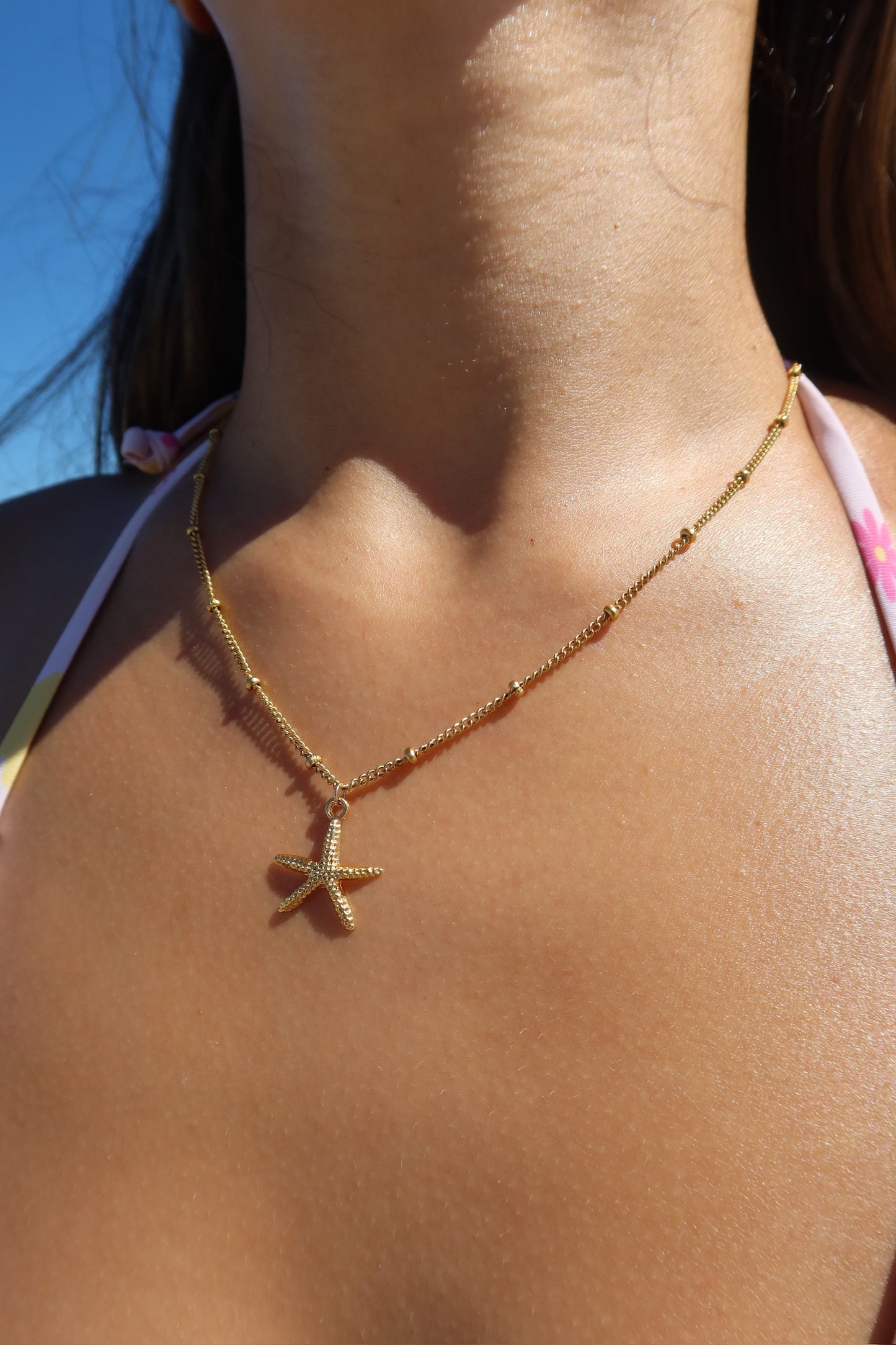 Gold Starfish Necklace