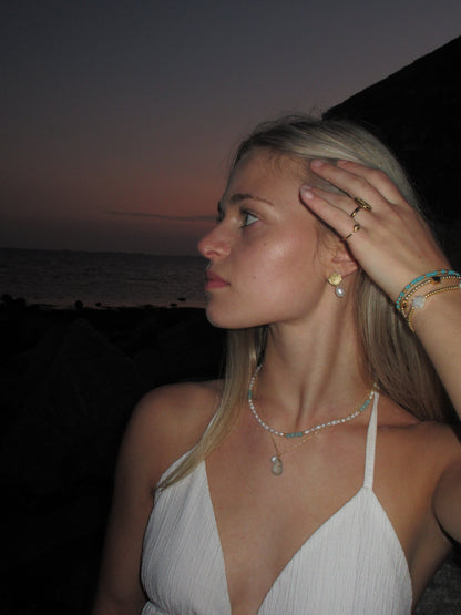 Sea Glass & Pearl Necklace