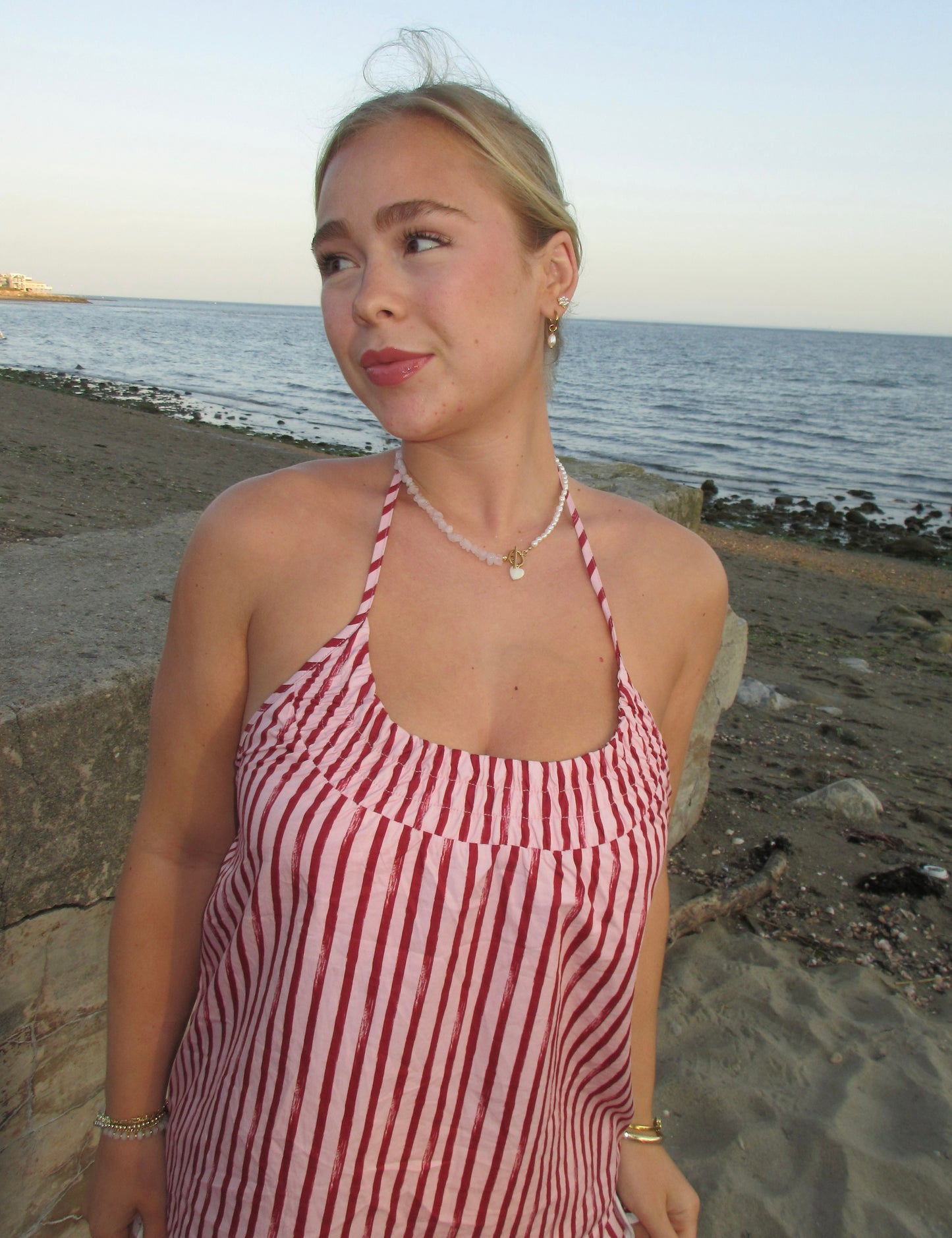 Love You More Rose Quartz & Pearl Necklace