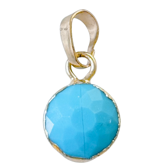 Round Larimar Pendant