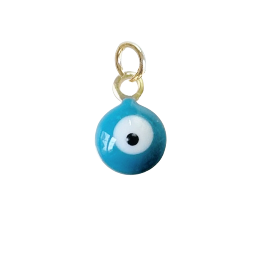 Tiny Light Blue Evil Eye Charm