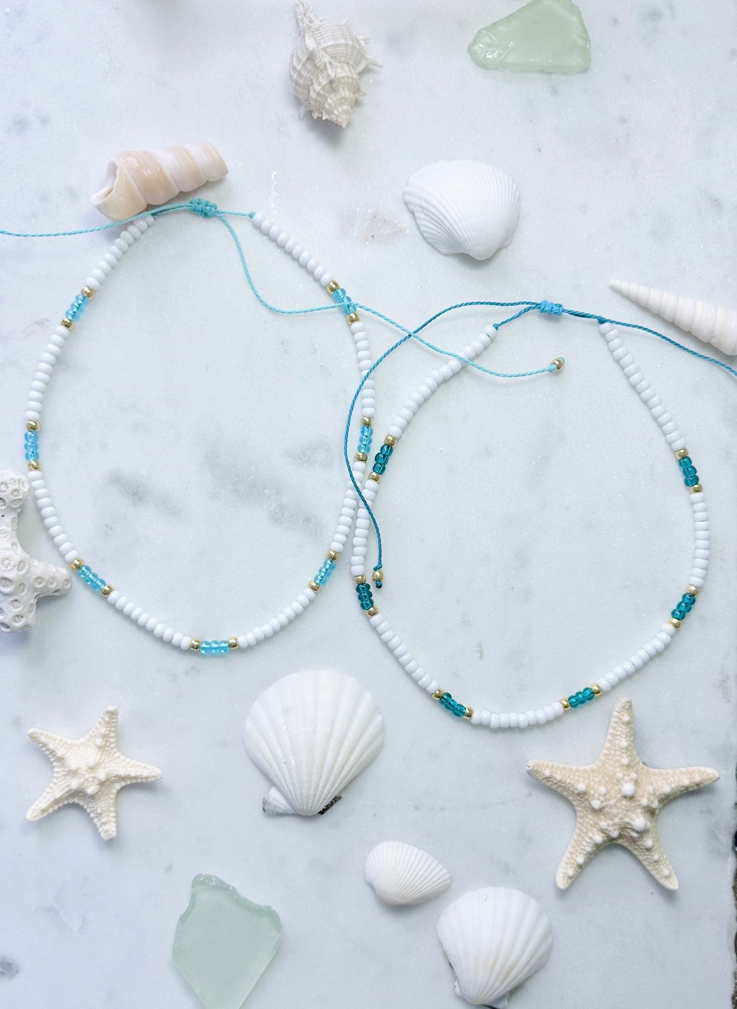 Bahamas beaded adjustable necklace