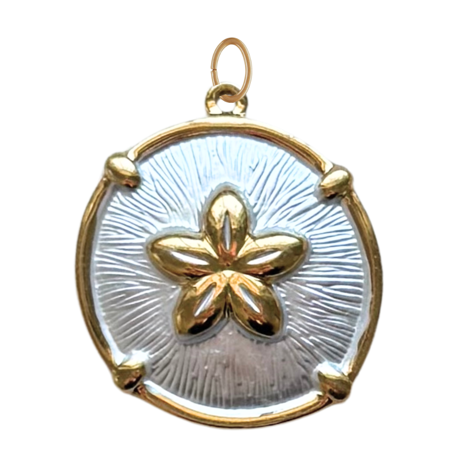 Large Two-Tone Sand Dollar Pendant