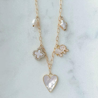 Pearl Promise Mother of Pearl Charm Necklace