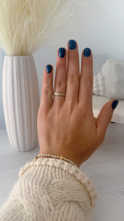 Dainty Pearl Heart Ring