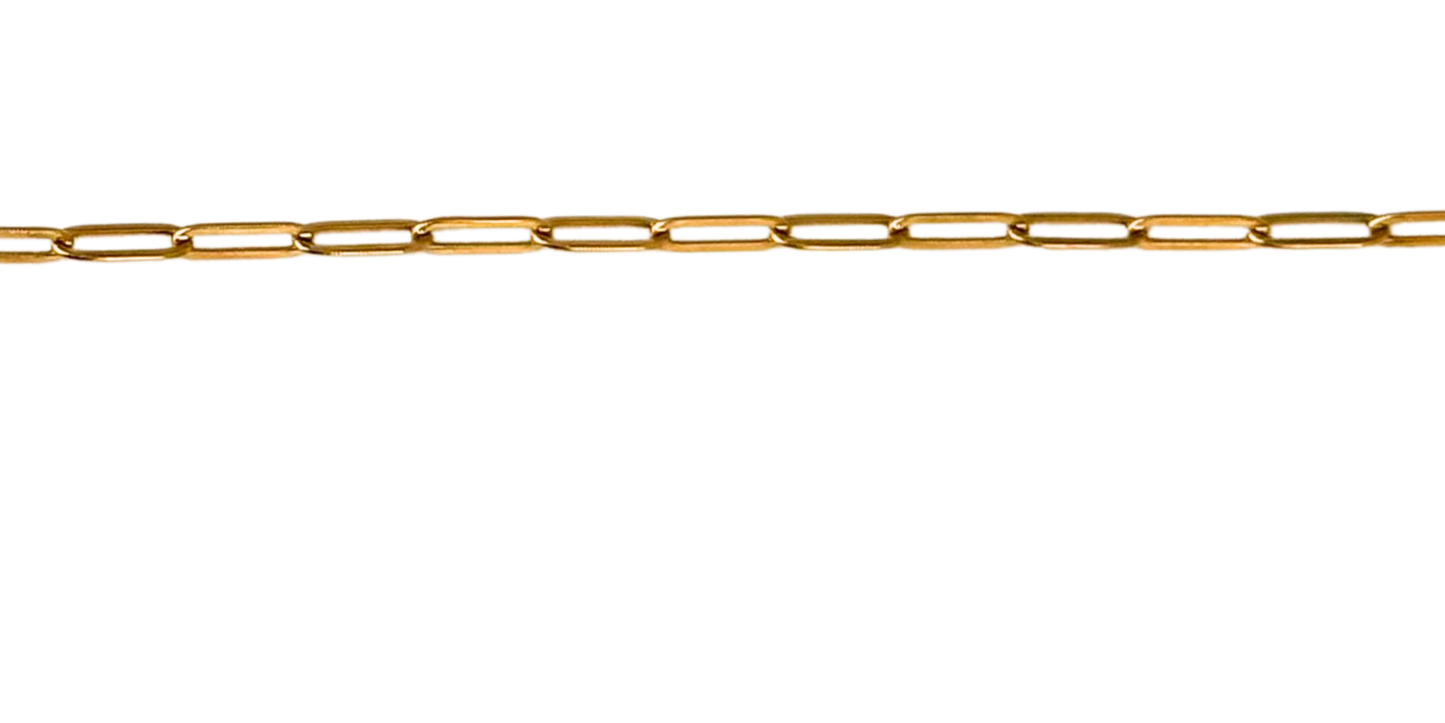 Gold Large Paperclip Chain