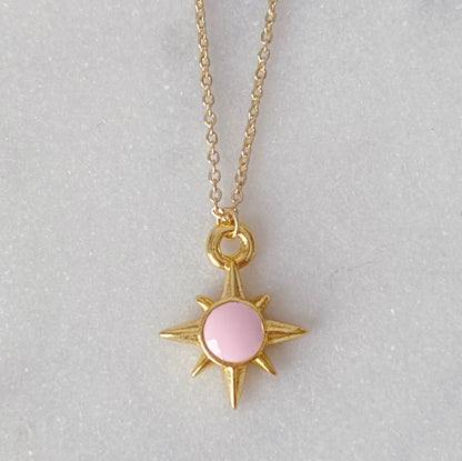 North star gold necklace