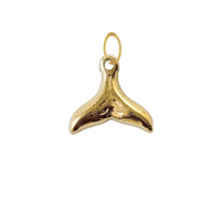 Tiny Gold Whale Tail Charm
