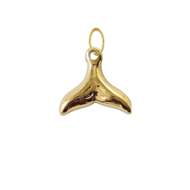 Tiny Gold Whale Tail Charm