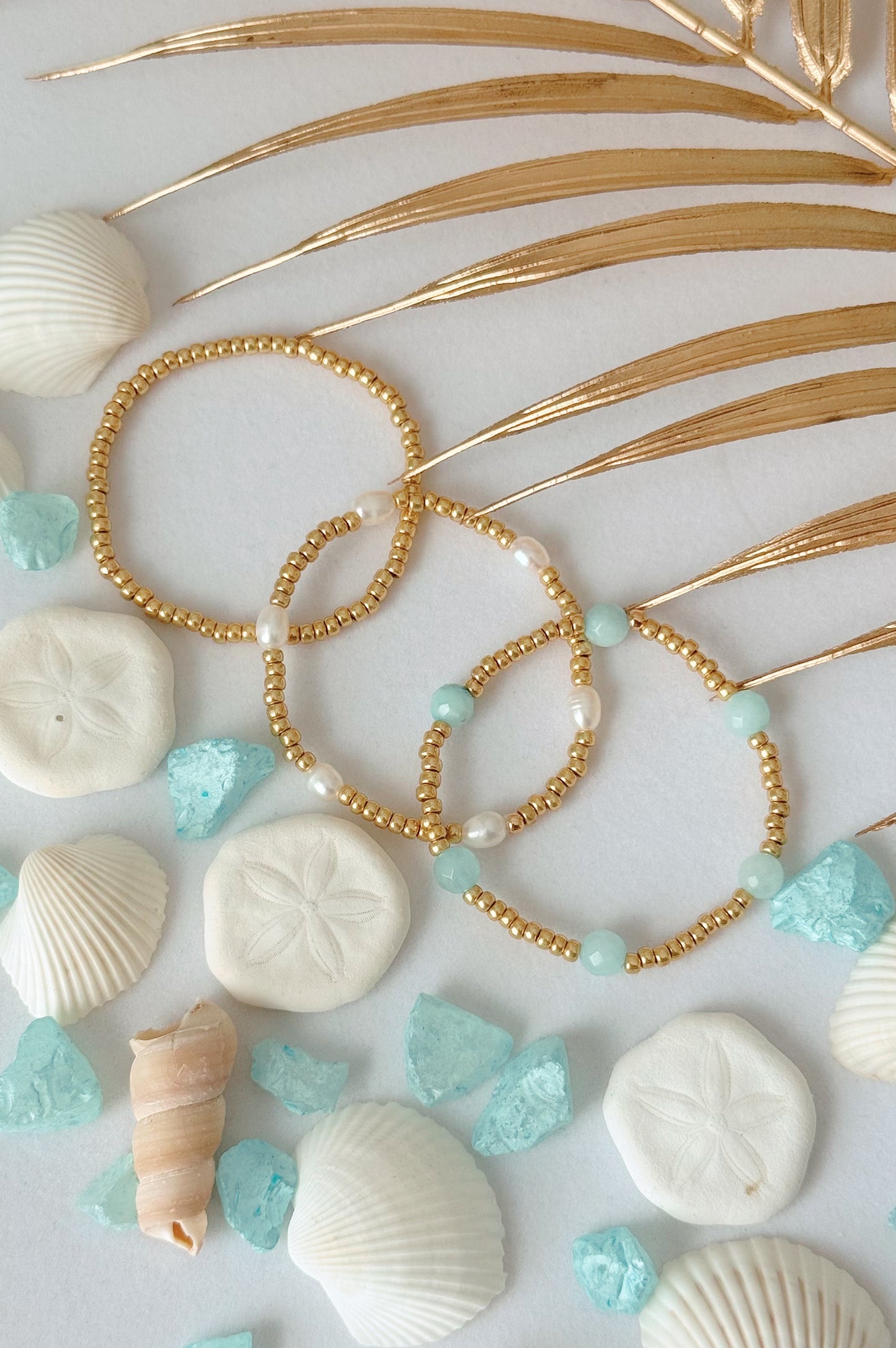Boardwalk beaded bracelet stack