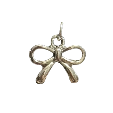 Silver Bow Charm