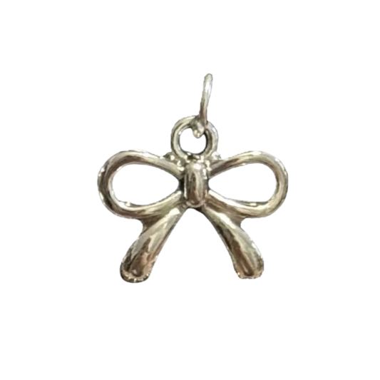 Silver Bow Charm