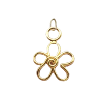 Dainty Gold Flower Charm