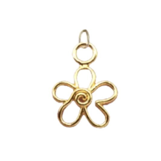 Dainty Gold Flower Charm