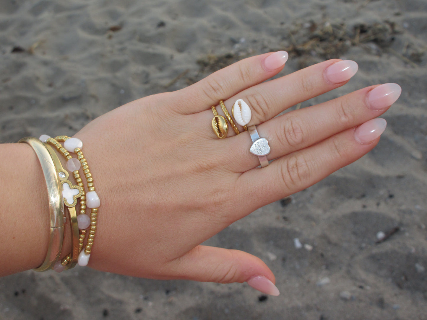 Double Cowrie Shell Ring