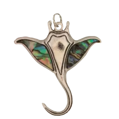 Large Silver Stingray Charm