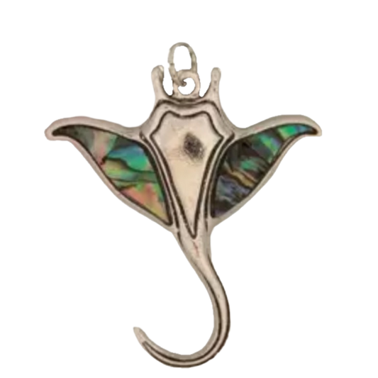 Large Silver Stingray Charm