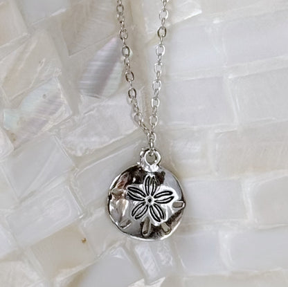 Silver Sand Dollar Necklace