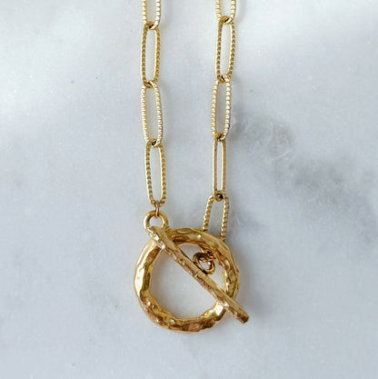 Chunky Textured Toggle Necklace