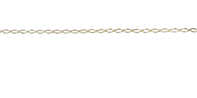 Dainty Gold Textured Oval Paperclip Chain