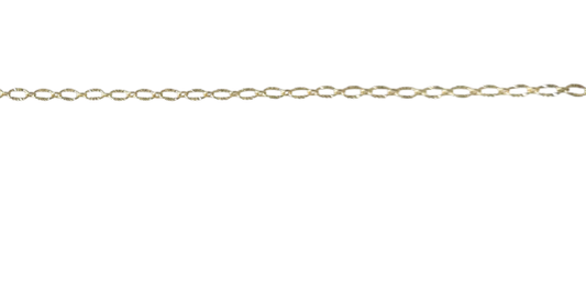 Dainty Gold Textured Oval Paperclip Chain