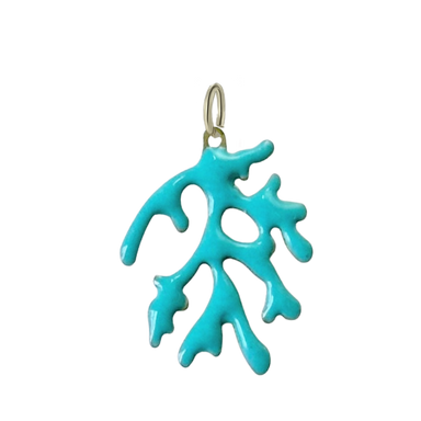 Teal Blue Coral Charm