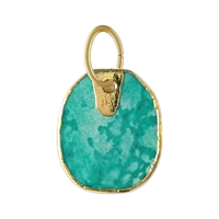 Gold Turquoise Tag Pendant
