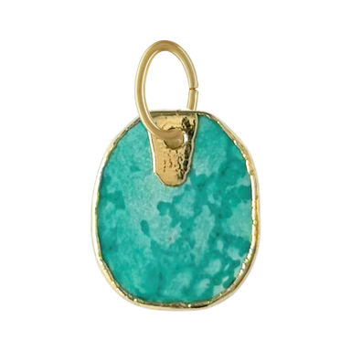 Gold Turquoise Tag Pendant