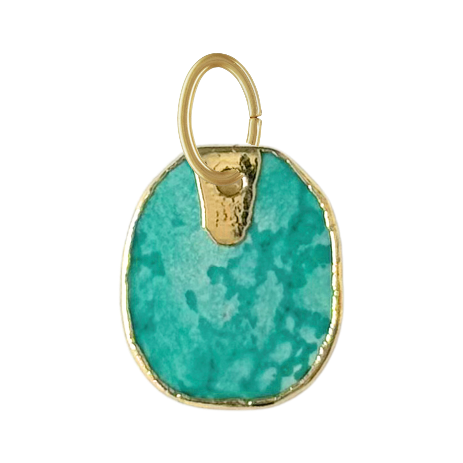 Gold Turquoise Tag Pendant