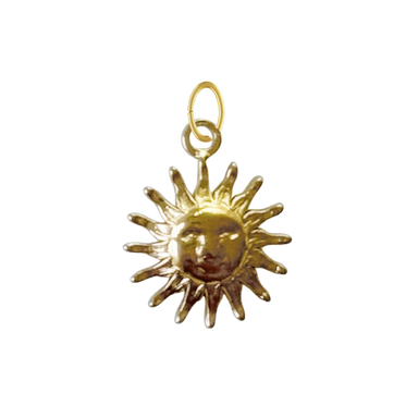 Dainty Gold Smiling Sun Charm