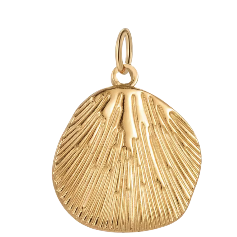 Gold Textured Round Pendant