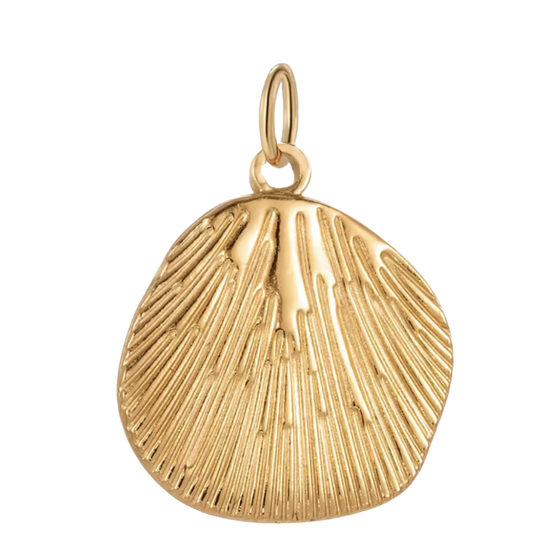 Gold Textured Round Pendant