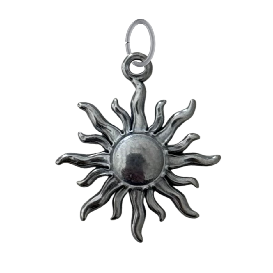 Silver Sun Charm