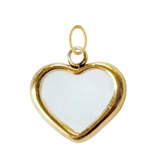 Small Mother of Pearl Heart Charm