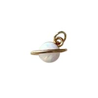 Tiny Opal Saturn Charm