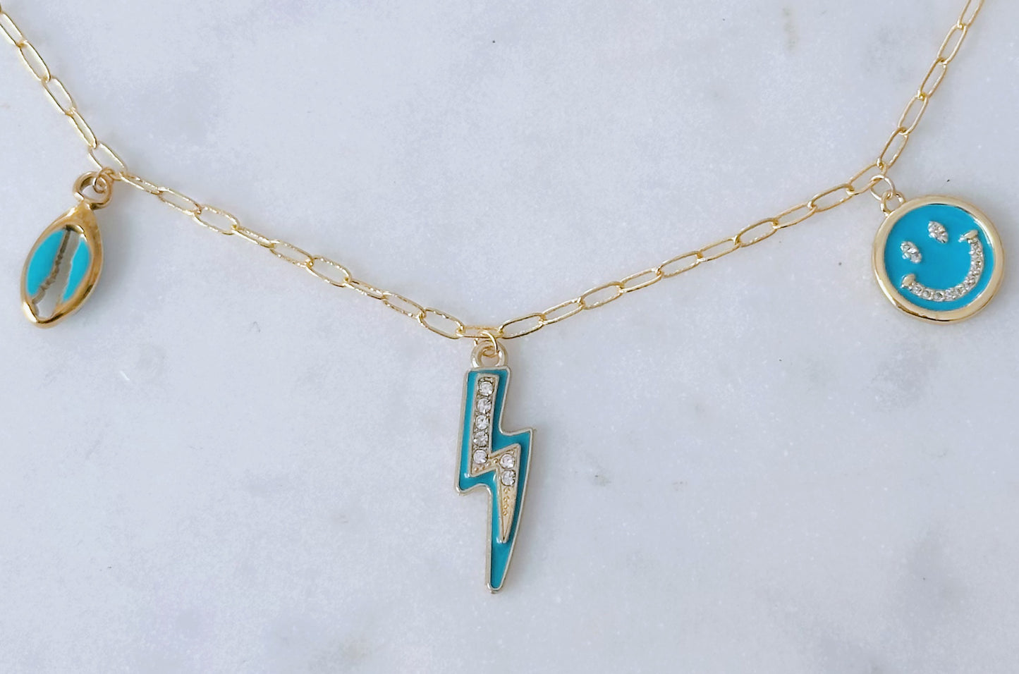 Mykonos charm necklace