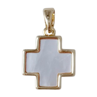 Mother of Pearl Cross Charm