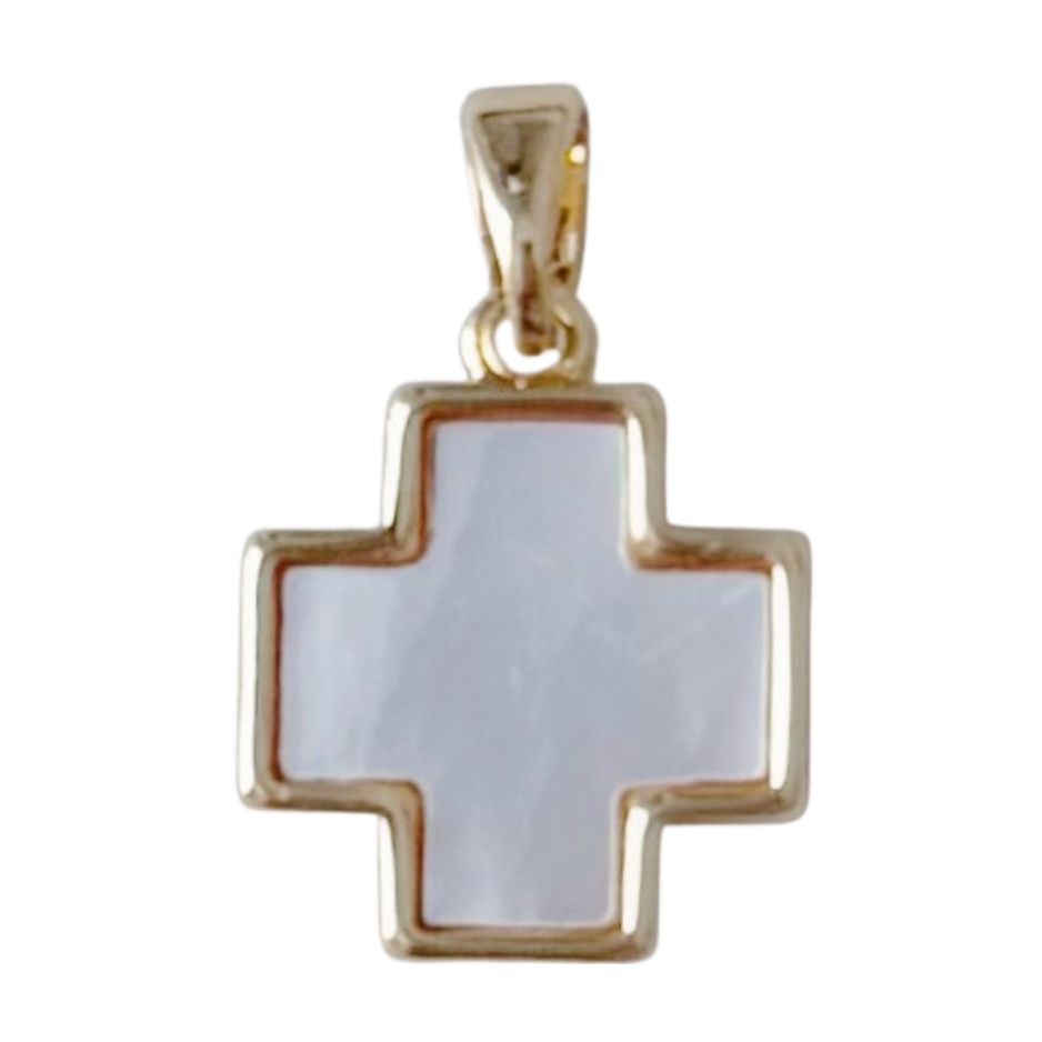 Mother of Pearl Cross Charm