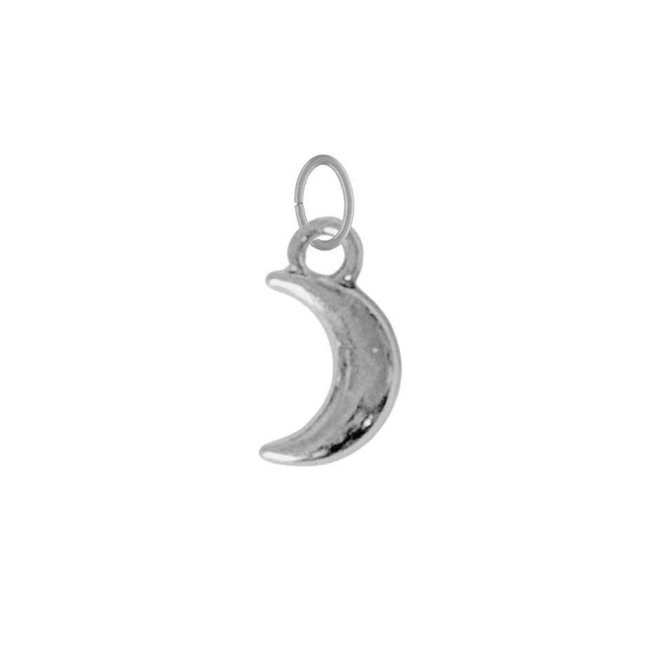 Tiny Silver Moon Charm