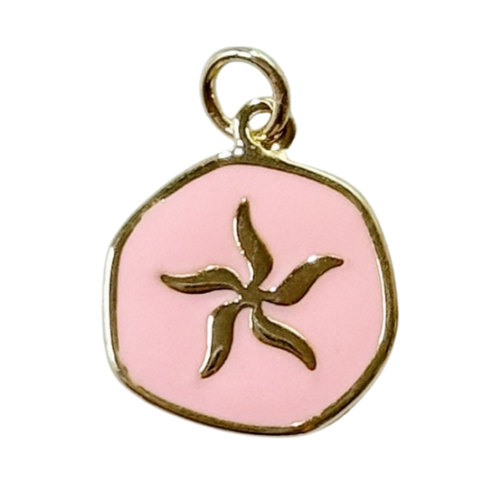 Pink Round Starfish Pendant