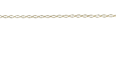 Dainty Gold Textured Oval Paperclip Chain