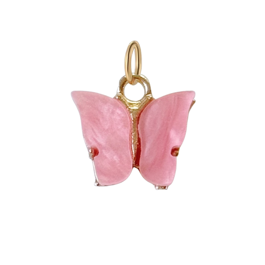 Hot Pink Butterfly Charm