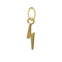 Tiny Gold Lightning Bolt Charm