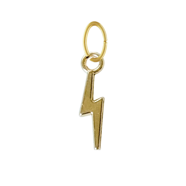 Tiny Gold Lightning Bolt Charm