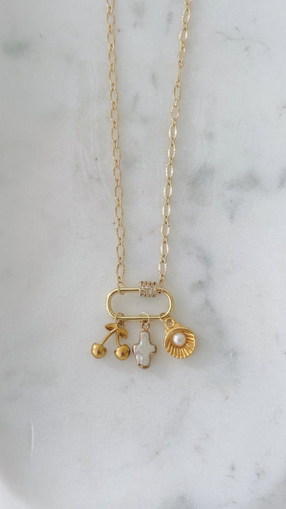 Cherry Cove Carabiner Charm Necklace