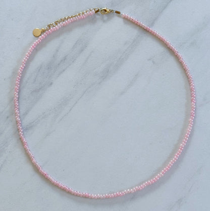 Dainty beaded layering necklace