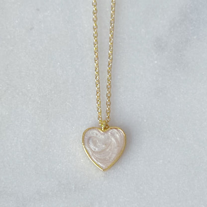 Dainty heart charm necklace